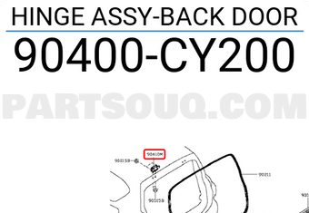 Nissan 90400CY200 HINGE ASSY-BACK DOOR