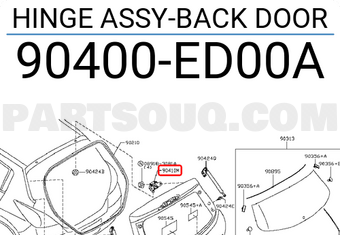 Nissan 90400ED00A HINGE ASSY-BACK DOOR