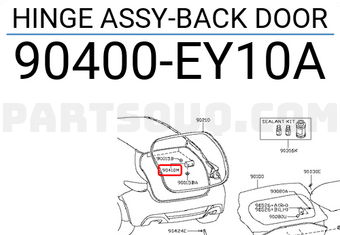 Nissan 90400EY10A HINGE ASSY-BACK DOOR