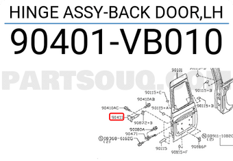 Nissan 90401VB010 HINGE ASSY-BACK DOOR,LH