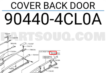 Nissan 904404CL0A COVER BACK DOOR
