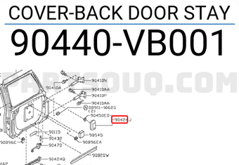 Nissan 90440VB001 COVER-BACK DOOR STAY