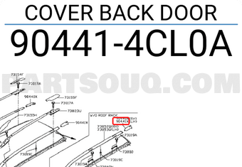 Nissan 904414CL0A COVER BACK DOOR