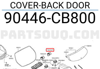 Nissan 90446CB800 COVER-BACK DOOR