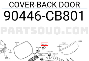 Nissan 90446CB801 COVER-BACK DOOR