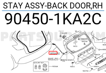 Nissan 904501KA2C STAY ASSY-BACK DOOR,RH