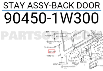 Nissan 904501W300 STAY ASSY-BACK DOOR