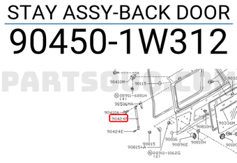 Nissan 904501W312 STAY ASSY-BACK DOOR