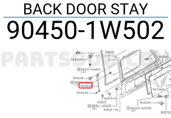 Nissan 904501W502 BACK DOOR STAY