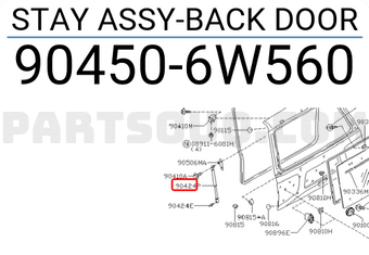 Nissan 904506W560 STAY ASSY-BACK DOOR