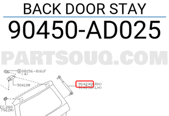 Nissan 90450AD025 BACK DOOR STAY