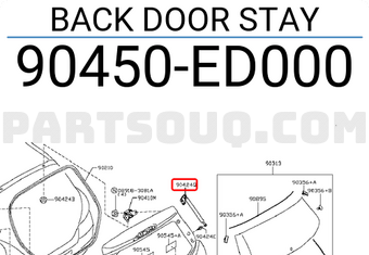 Nissan 90450ED000 BACK DOOR STAY