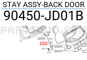 Nissan 90450JD01B STAY ASSY-BACK DOOR