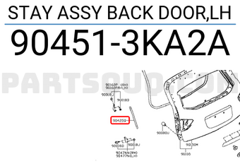 Nissan 904513KA2A STAY ASSY BACK DOOR,LH