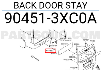 Nissan 904513XC0A BACK DOOR STAY