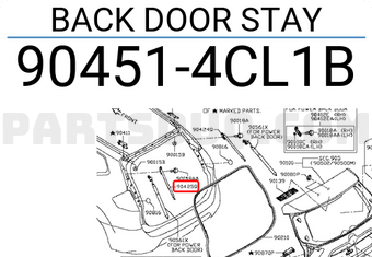 Nissan 904514CL1B BACK DOOR STAY