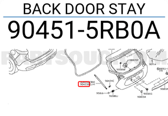 Nissan 904515RB0A BACK DOOR STAY
