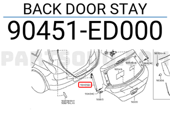 Nissan 90451ED000 BACK DOOR STAY