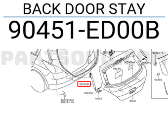 Nissan 90451ED00B BACK DOOR STAY