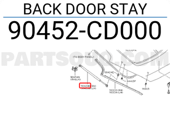 Nissan 90452CD000 BACK DOOR STAY