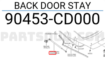 Nissan 90453CD000 BACK DOOR STAY