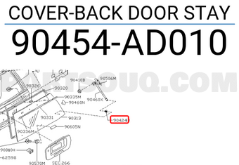 Nissan 90454AD010 COVER-BACK DOOR STAY
