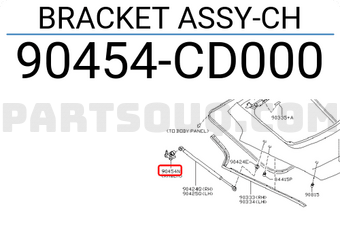 Nissan 90454CD000 BRACKET ASSY-CH