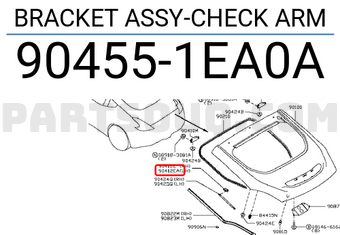 Nissan 904551EA0A BRACKET ASSY-CHECK ARM