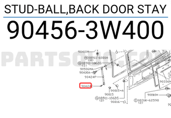 Nissan 904563W400 STUD-BALL,BACK DOOR STAY