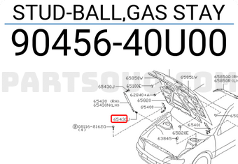 Nissan 9045640U00 STUD-BALL,GAS STAY