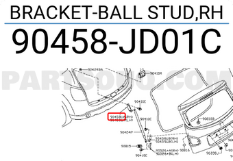 Nissan 90458JD01C BRACKET-BALL STUD,RH