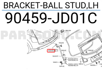 Nissan 90459JD01C BRACKET-BALL STUD,LH