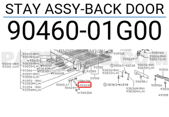 Nissan 9046001G00 STAY ASSY-BACK DOOR