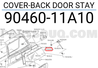 Nissan 9046011A10 COVER-BACK DOOR STAY