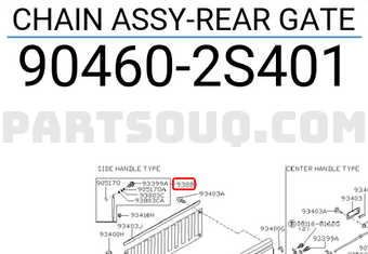 Nissan 904602S401 CHAIN ASSY-REAR GATE