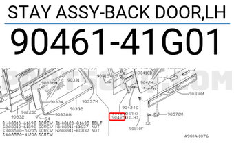 Nissan 9046141G01 STAY ASSY-BACK DOOR,LH