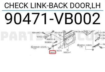 Nissan 90471VB002 CHECK LINK-BACK DOOR,LH