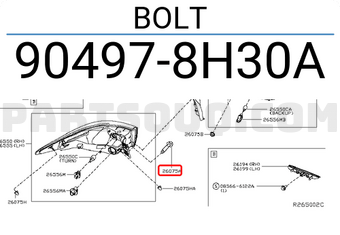 Nissan 904978H30A BOLT
