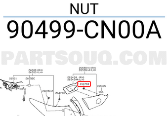 Nissan 90499CN00A NUT