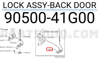 Nissan 9050041G00 LOCK ASSY-BACK DOOR