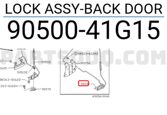 Nissan 9050041G15 LOCK ASSY-BACK DOOR