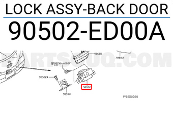 Nissan 90502ED00A LOCK ASSY-BACK DOOR