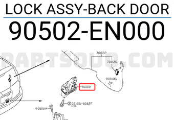 Nissan 90502EN000 LOCK ASSY-BACK DOOR