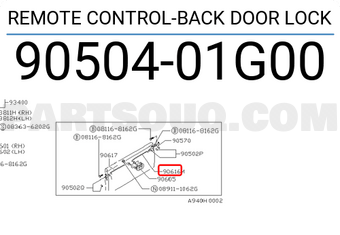 Nissan 9050401G00 REMOTE CONTROL-BACK DOOR LOCK