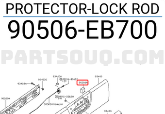 Nissan 90506EB700 PROTECTOR-LOCK ROD