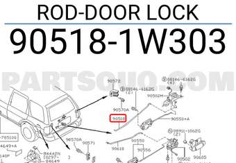 Nissan 905181W303 ROD-DOOR LOCK