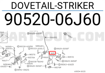 Nissan 9052006J60 DOVETAIL-STRIKER