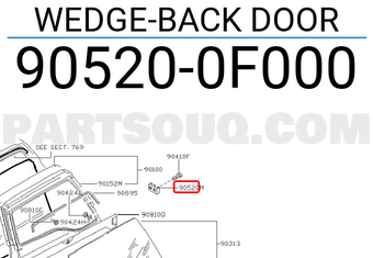 Nissan 905200F000 WEDGE-BACK DOOR