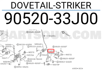 Nissan 9052033J00 DOVETAIL-STRIKER