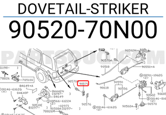 Nissan 9052070N00 DOVETAIL-STRIKER